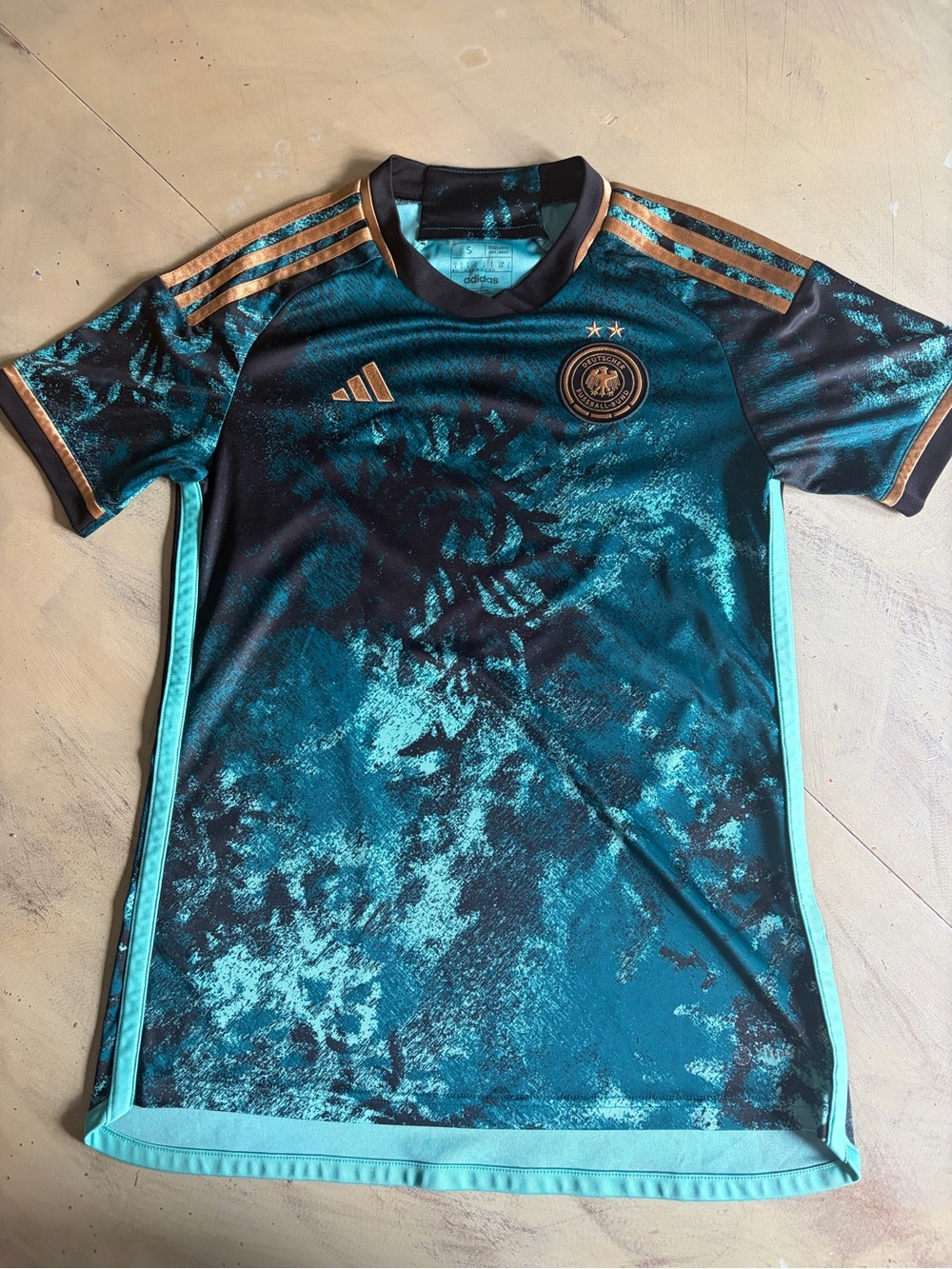 Womens Adidas Germany Soccer Away Jersey Turquoise HZ8273 World Cup Size Small